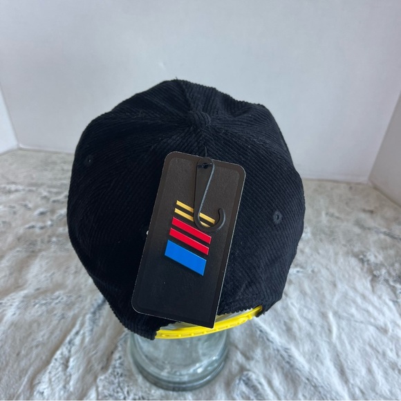 NASCAR Racing Corduroy  Cap - Black and Yellow New Hat - Picture 4 of 8